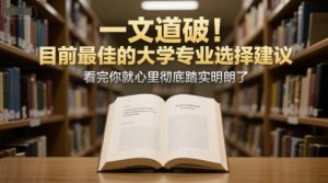 付费文章:一文道破!目前最佳的大学专业选择建议,看完你就心里彻底踏实明朗了-虚拟资源库