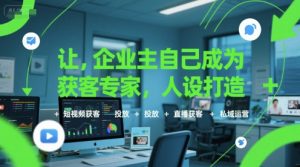 让企业主自己成为获客专家,人设打造+短视频获客+投放+直播获客+私域运营-虚拟资源库