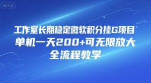工作室长期稳定微软积分挂G项目,单机一天200+可无限放大,全流程教学【揭秘】-虚拟资源库