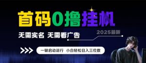 首码0撸全自动挂G项目,无需实名无需看广告,小白轻松日入3位数,多号短阵收益无上限【揭秘】-虚拟资源库
