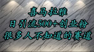 喜马拉雅，小而精的流量赛道，日进500+精准创业粉-虚拟资源库