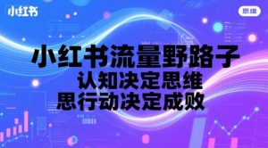 小红书流量野路子,认知决定思维,思维决定行动,行动决定成败-虚拟资源库