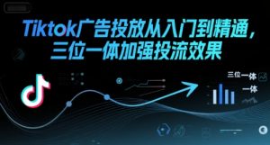Tiktok广告投放从入门到精通,三位一体加强投流效果-虚拟资源库