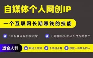 网创类公众号项目,自媒体个人网创IP,强IP强变现,操作一辈子-虚拟资源库