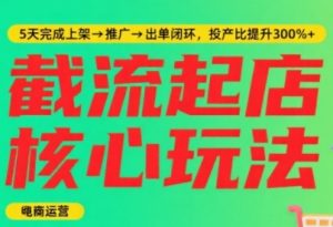 淘宝截流快速起店玩法,掌握暴力快速起店的流程,5天完成上架-推广-出单闭环-虚拟资源库