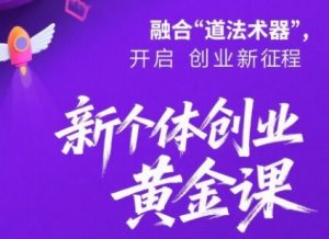 新个体创业黄金课:道法术器四维抢占2025红利-虚拟资源库