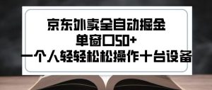 2025新风口京东外卖全自动掘金,单窗口50+,一个人轻轻松松操作十台设备【揭秘】-虚拟资源库