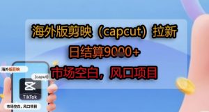 海外版剪映(capcut)拉新,日结算1k+,市场空白,风口项目-虚拟资源库