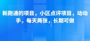 新跑通的项目,小区点评项目,动动手,每天两张,长期可做-虚拟资源库