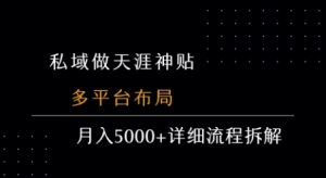 私域做天涯神贴 多平台布局 月入5k+详细流程拆解-虚拟资源库