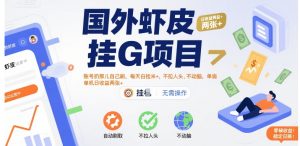 国外虾皮挂G项目:账号扔那儿自己刷,每天白捡米+,不拉人头、不动脑,单机日收益两张+【揭秘】-虚拟资源库