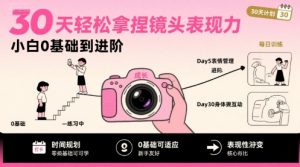 30天轻松拿捏镜头表现力,小白0基础到进阶-虚拟资源库