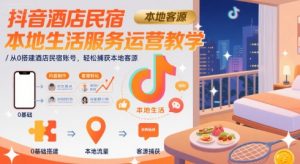 抖音酒店民宿本地生活服务运营教学，从0搭建酒店民宿账号，轻松捕获本地客源-虚拟资源库