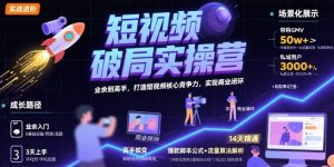 短视频破局实操营，业余到高手，打造短视频核心竞争力，实现商业闭环-虚拟资源库