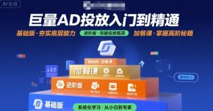 巨量AD投放入门到精通，基础版+进阶版+加餐课-虚拟资源库