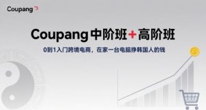 Coupang中阶班+高阶班,0到1入门跨境电商,在家一台电脑挣韩国人的钱-虚拟资源库