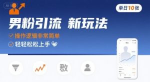 男粉引流新玩法,操作逻辑非常简单,单日10张轻轻松松-虚拟资源库