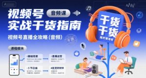 视频号实战干货指南,视频号直播全攻略(音频)-虚拟资源库