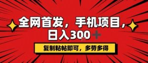 手机项目，日入3张+，复制黏贴即可，可矩阵操作，动手不动脑【揭秘】-虚拟资源库