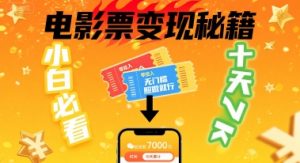 小白必看!卖电影票项目,零投入无门槛谁都能做,十天到手 7k,照做就行【揭秘】-虚拟资源库