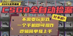 CSGO自动捡漏项目，最新独家玩法，一个手机即可操作，新手小白轻松月入1W+，操作简单易上手【揭秘】-虚拟资源库