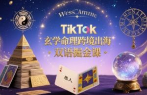 TikTok玄学命理跨境出海双语掘金课，手把手教你用命理知识精准直击海外用户痛点-虚拟资源库