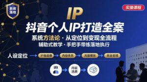 抖音个人IP系统落地实操大课,实操课程,辅助落地-虚拟资源库