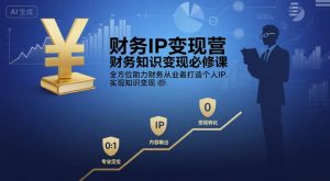 财务IP变现营,财务知识变现必修课,全方位助力财务从业者打造个人IP,实现知识变现-虚拟资源库