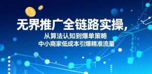 无界推广全链路实操,从算法认知到爆单策略,中小商家低成本引爆精准流量-虚拟资源库