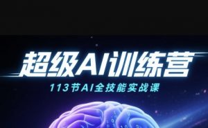 超级AI视频：绘画、带货、职场全场景113节通关课，解锁AI无限可能，开启精彩AI之旅-虚拟资源库