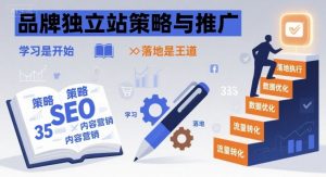 品牌独立站策略与推广,学习是开始,落地是王道-虚拟资源库