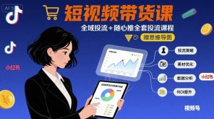最新短视频带货课,全域投流+随心推全套投流课程+思维导图-虚拟资源库