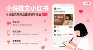 小说推文小红书高转化引导方法实操课，小说推文高效且正确引导方法-虚拟资源库