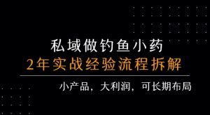 私域做钓鱼小药 每单利润3张+ 详细流程拆解-虚拟资源库
