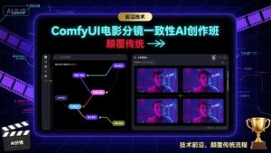 ComfyUI电影分镜一致性AI创作班,前沿技术,颠覆传统-虚拟资源库