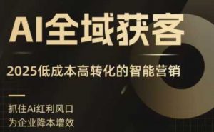 AI全域获客实训营,2025低成本高转化的智能营销,精准找客,高效营销-虚拟资源库