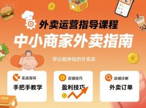 外卖运营指导课程,中小商家外卖指南,手把手带出能挣钱的外卖店-虚拟资源库