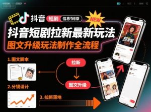 抖音短剧拉新最新玩法之图文升级玩法制作全流程,操作简单,0粉可做-虚拟资源库