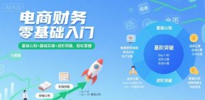 电商财务零基础入门，基础认知+基础实操+进阶突破，轻松掌握-虚拟资源库