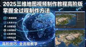 2025三维地图视频制作教程高阶版,掌握全过程制作方法-虚拟资源库