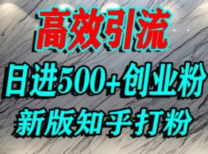 怎么打创业粉,知乎超高权重流量平台,打粉引流,日进500+精准创业粉不是问题-虚拟资源库