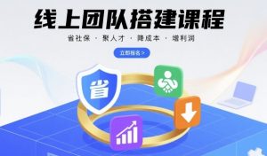 线上团队搭建课程,省社保,聚人才,降成本,增利润,团队管理必看-虚拟资源库
