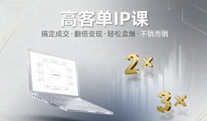 高客单IP课,搞定成交,搞定高客单IP,翻倍变现,轻松卖爆,不销而销-虚拟资源库