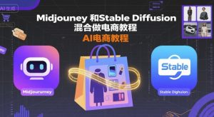 Midjourney和Stable Diffusion混合做电商教程-ai电商教程-虚拟资源库