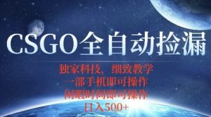 CSGO自动捡漏项目,最新独家玩法,一个手机即可操作,新手小白轻松月入1W+,操作简单易上手【揭秘】-虚拟资源库