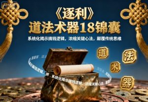 《逐利》道法术器18锦囊，系统化揭示搞钱逻辑，浓缩关键心法，颠覆传统思维-虚拟资源库