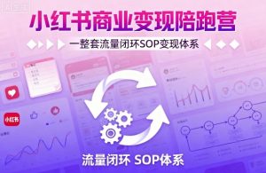 小红书商业变现陪跑营,轻IP矩阵 私域获客 聚光投流,一整套流量闭环SOP变现体系-虚拟资源库