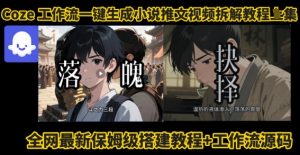 coze工作流一键生成小说推文视频搭建拆解教程,无需剪辑,无需拍摄写文案智能体拆解-虚拟资源库
