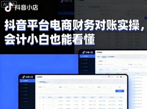 抖音平台电商财务对账实操，会计小白也能看懂的-虚拟资源库