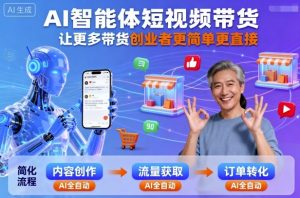 AI智能体短视频带货，让更多带货创业者更简单更直接-虚拟资源库